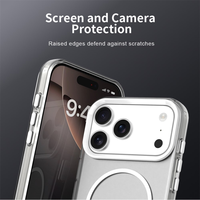 A-One Brand - iPhone 17 Pro Mobilskal MagSafe C-shaped Candy Color - Vit