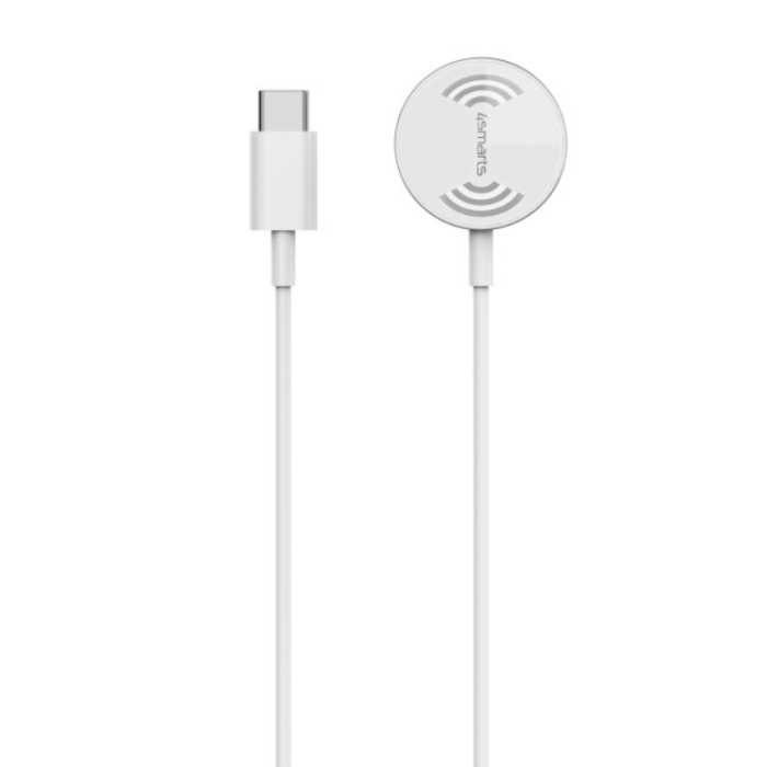 4smarts - 4smarts laddare Apple Watch 2.5W Med USB-C Kable - Vit