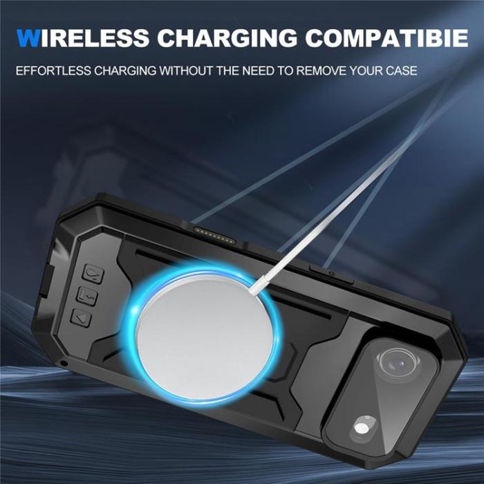 R-JUST - R-JUST iPhone Air Mobilskal Med Härdad Glas - Svart