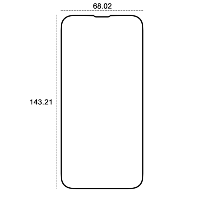 Etteri - Etteri iPhone 13/13 Pro/14 Härdat Glas Skärmskydd 9D - Svart