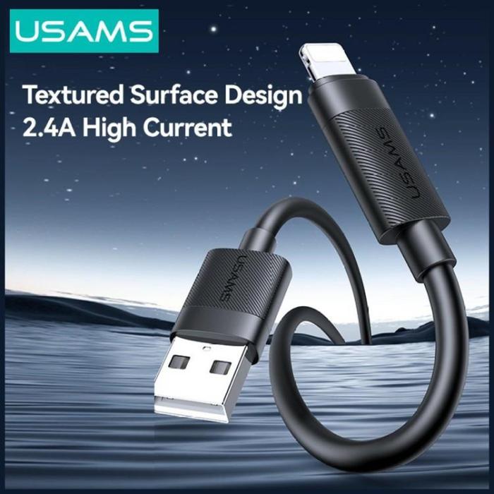 USAMS - USAMS Lightning till USB-A 12W Kabel 1m U94 - Svart