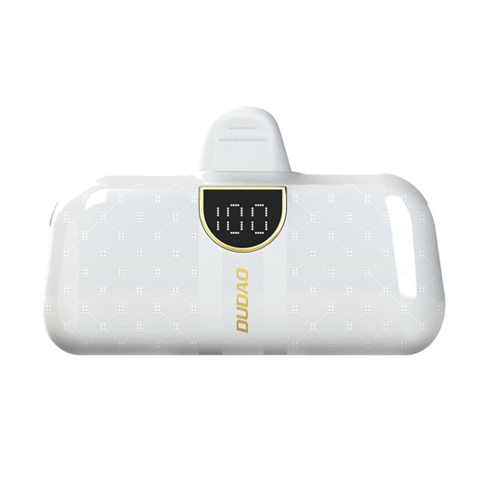 Dudao - Dudao Mini Powerbank 5000mAh med Lightning kontakt - Vit