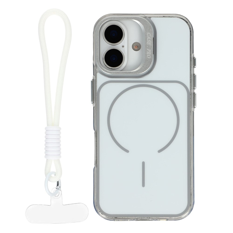 iPhone 17 Mobilskal MagSafe med Matchande Handrem Lens Kickstand - Vit (Vit) | 2353 | AlltMobil