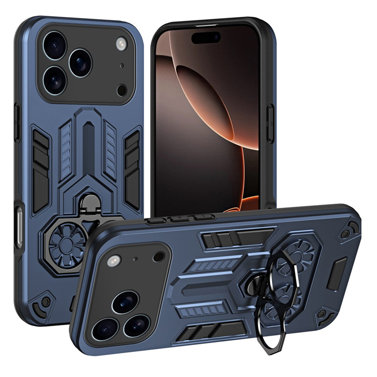 iPhone 17 Pro Mobilskal Ringhållare Kickstand Shockproof - Blå | 2353 | AlltMobil