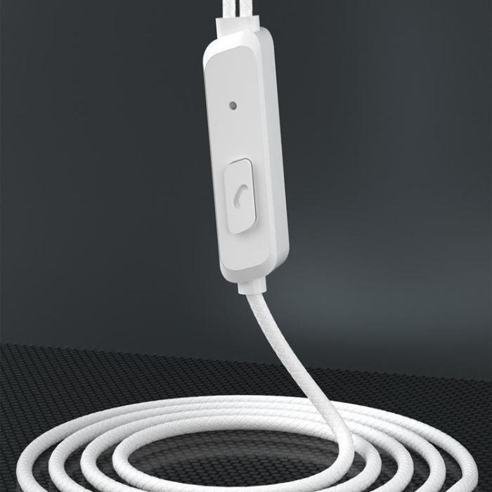 UTGATT - Dudao Hörlurar med Kabel USB-C 1.2 m - Vit