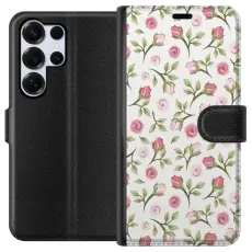 Gustaf - Pl&aring;nboksfodral till Samsung Galaxy S25 Ultra med Blommigt