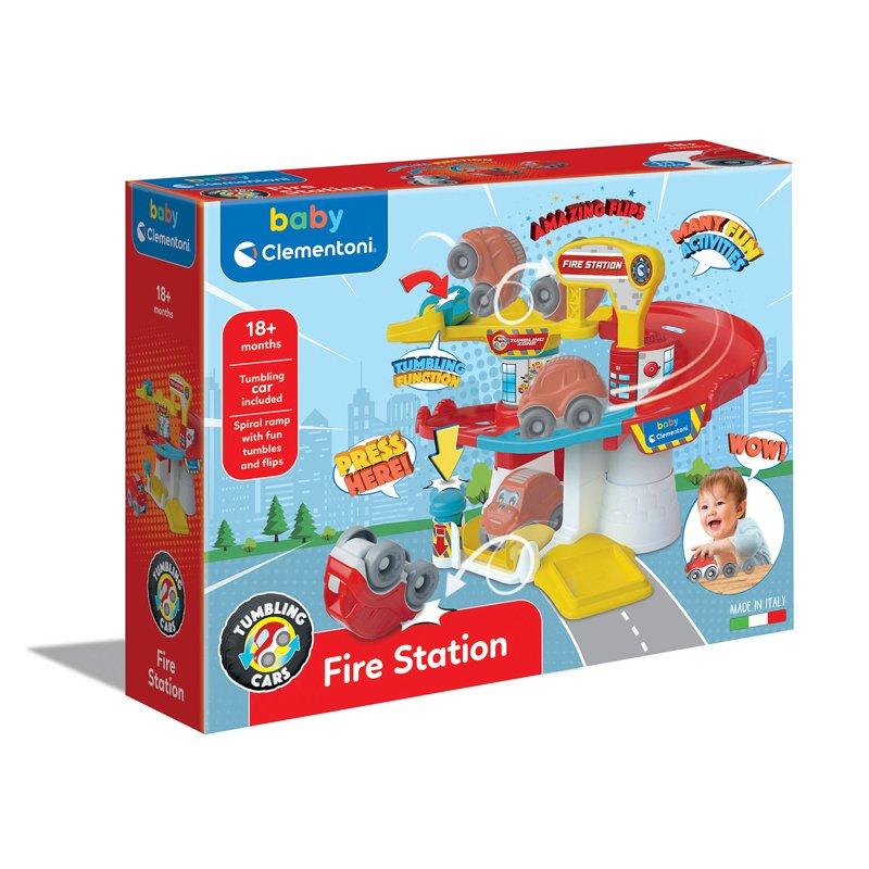 CLEMENTONI Tumbling Cars Fire Station