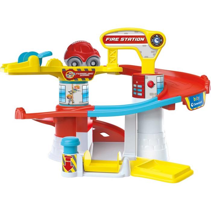 CLEMENTONI - CLEMENTONI Tumbling Cars Fire Station