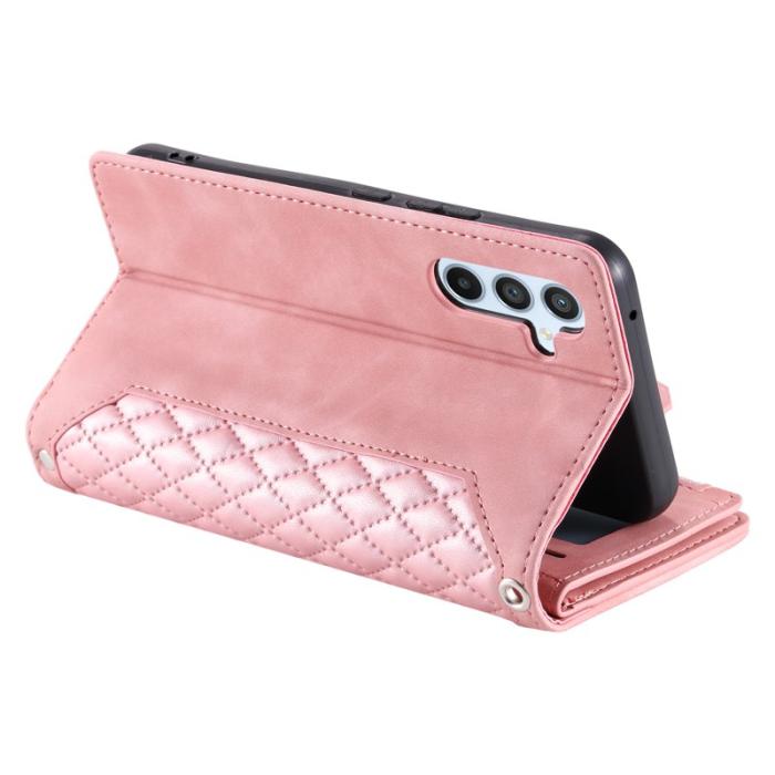 OEM - Plånboksfodral för Samsung Galaxy S26 Plus Konstläder med handledsrem - Roséguld