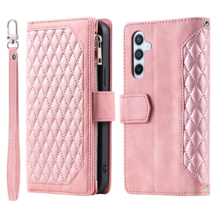 OEM - Plånboksfodral för Samsung Galaxy S26 Plus Konstläder med handledsrem - Roséguld