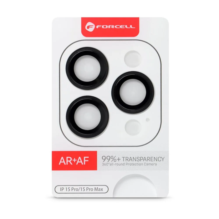 Forcell - Forcell iPhone 15 Pro/15 Pro Max Härdat Glas Kameraskydd Premium