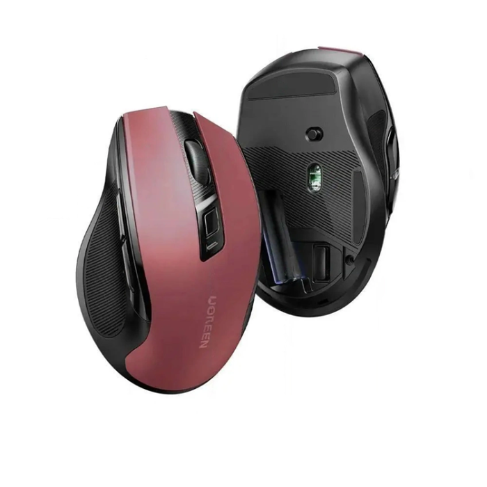 Ugreen - Ugreen MU006 Optisk Trådlös Mus USB 2.4GHz/Bluetooth 5.0 - Röd