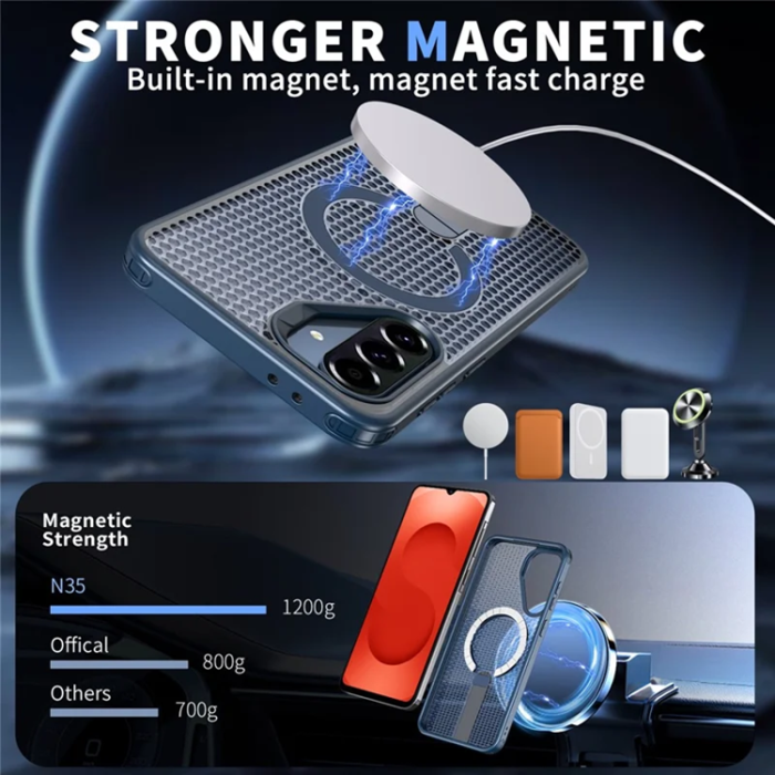 A-One Brand - Mobilskal till Galaxy A26 5G Magsafe Grid Texture