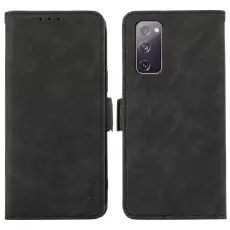 ABEEL - ABEEL Magnetic Konstl&auml;der Pl&aring;nboksfodral f&ouml;r Samsung Galaxy S20 FE - Svart