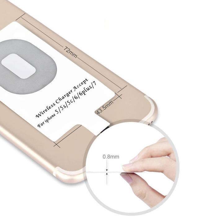 Choetech - Choetech Qi Trådlös Adapter - Lightning - Vit