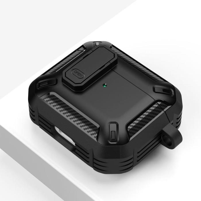 Tech-Protect - Airpods Pro 1/2 Skal X-Carbo - Svart