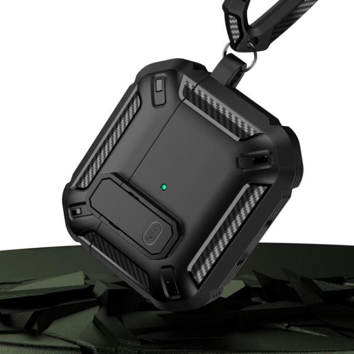 Tech-Protect - Airpods Pro 1/2 Skal X-Carbo - Svart