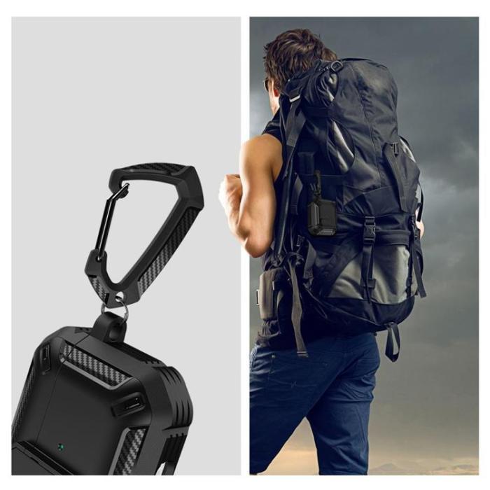 Tech-Protect - Airpods Pro 1/2 Skal X-Carbo - Svart