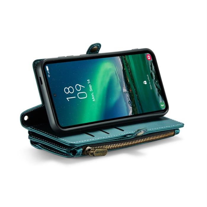 Caseme - CASEME Plånboksfodral Konstläder för Samsung Galaxy S24 FE - Grön