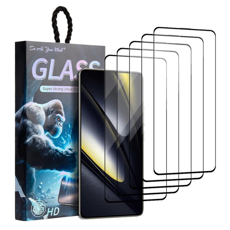 [5-Pack] Do As You Wish Xiaomi Poco F6 Härdat Glas Skärmskydd Full Glue | 5468 | AlltMobil
