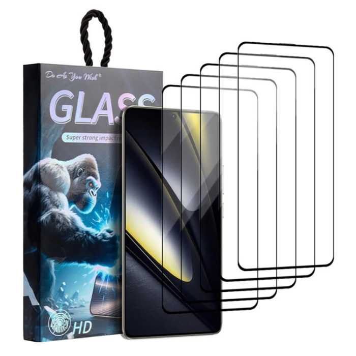 A-One Brand - [5-Pack] Do As You Wish Xiaomi Poco F6 Härdat Glas Skärmskydd Full Glue