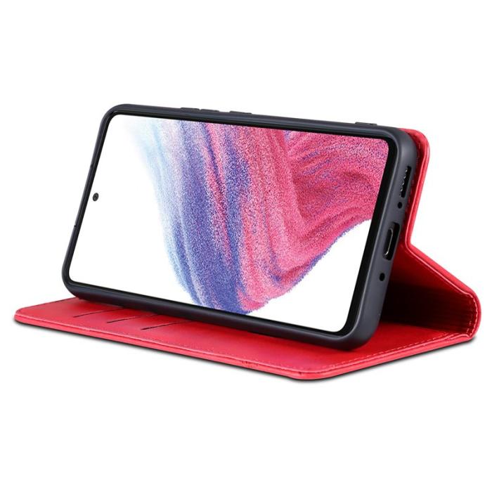 AZNS - AZNS Samsung Galaxy A35 5G Plånboksfodral i Konstläder - Röd
