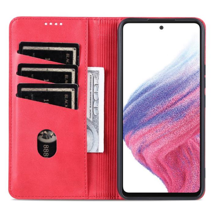 AZNS - AZNS Samsung Galaxy A35 5G Plånboksfodral i Konstläder - Röd