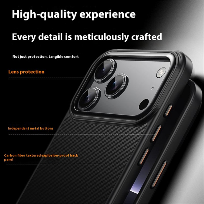 A-One Brand - iPhone 17 Pro Max Mobilskal MagSafe Carbon Fiber - Svart