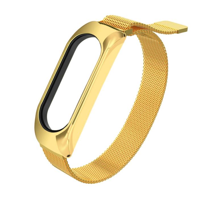 UTGATT1 - Metall Ersättningsarmband till Xiaomi Mi Band 6/5/4/3 - Gyllene