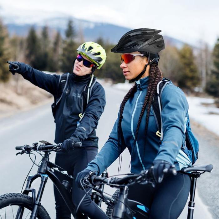 Wozinsky - Wozinsky MTB-Cykelhjälm med Avtagbart Visir och USB-Bakljus M - Svart