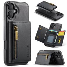 DG.MING - DG.MING M5 Series Mobilskal till iPhone 16 Plus Magnetiskt Konstl&auml;der Svart