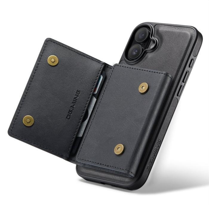 DG.MING - DG.MING M5 Series Mobilskal till iPhone 16 Plus Magnetiskt Konstläder Svart