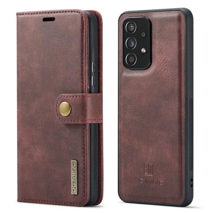 DG.MING - DG.MING Samsung Galaxy A53 5G Flip Plånboksfodral Röd
