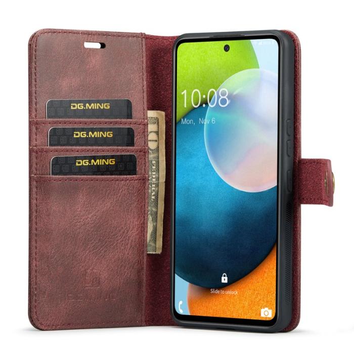 DG.MING - DG.MING Samsung Galaxy A53 5G Flip Plånboksfodral Röd