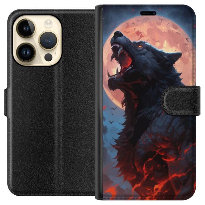 iSecrets - Plånboksfodral till Apple iPhone 15 Pro med Ylande varg