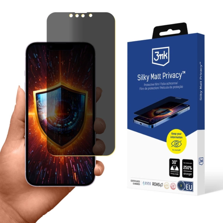 3MK iPhone 16e Plastfilm Skärmskydd Silky Matt Pro Privacy | 5468 | AlltMobil