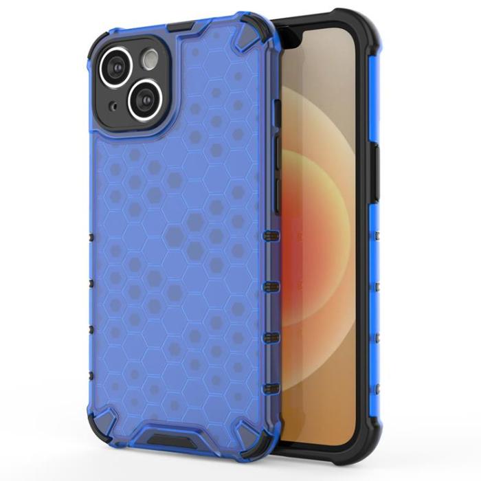OEM - iPhone 14 Plus Skal Honeycomb Armored Hybrid - Blå