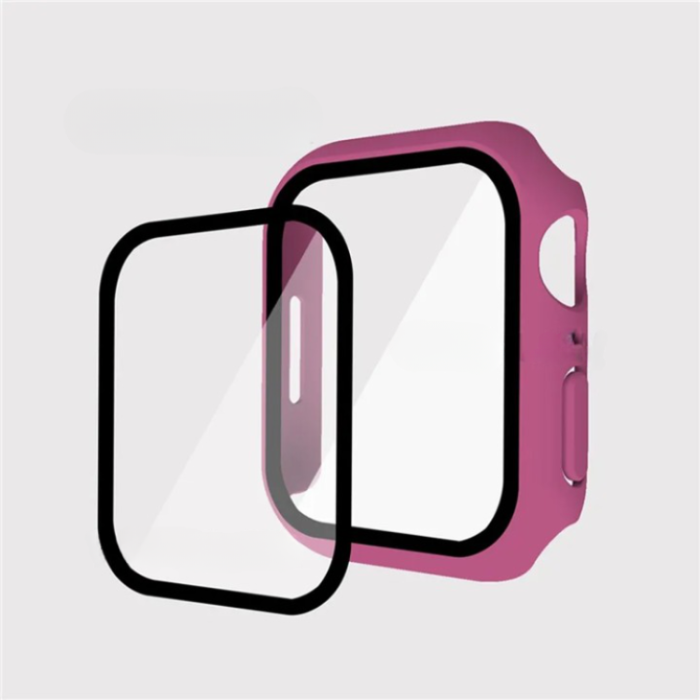 OEM - 2-i-1 Skal med Hädat glas Apple Watch 7/8 (45mm) - Rosa