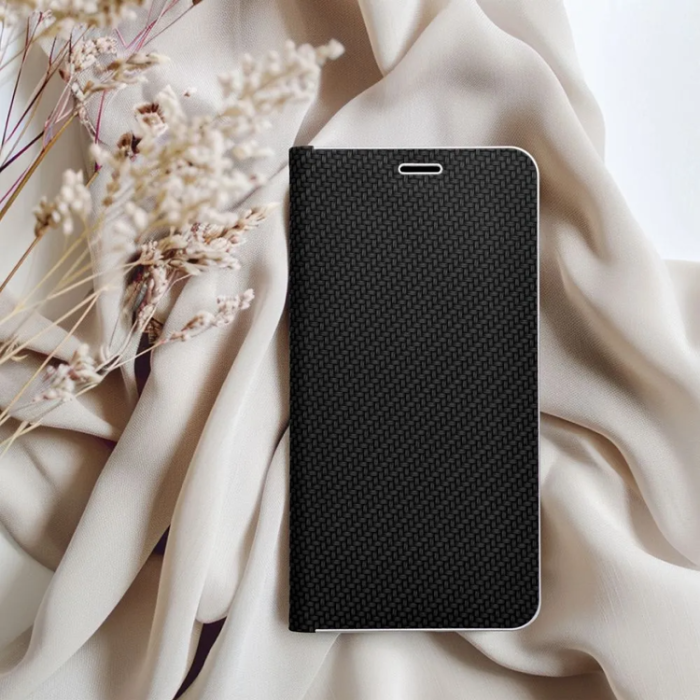 OEM - iPhone 16e Plånboksfodral Luna Carbon - Svart
