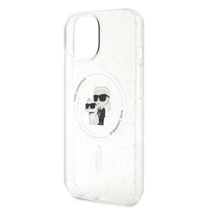 KARL LAGERFELD - Karl Lagerfeld iPhone 15 Plus Mobilskal Magsafe Glitter - Clear