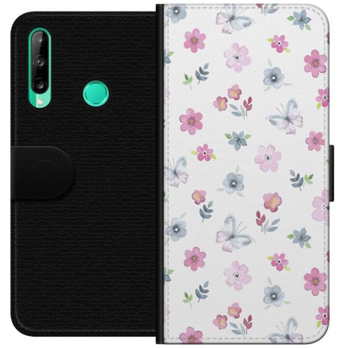 iSecrets - Plånboksfodral till Huawei P40 lite E med Blommor och fjärillar