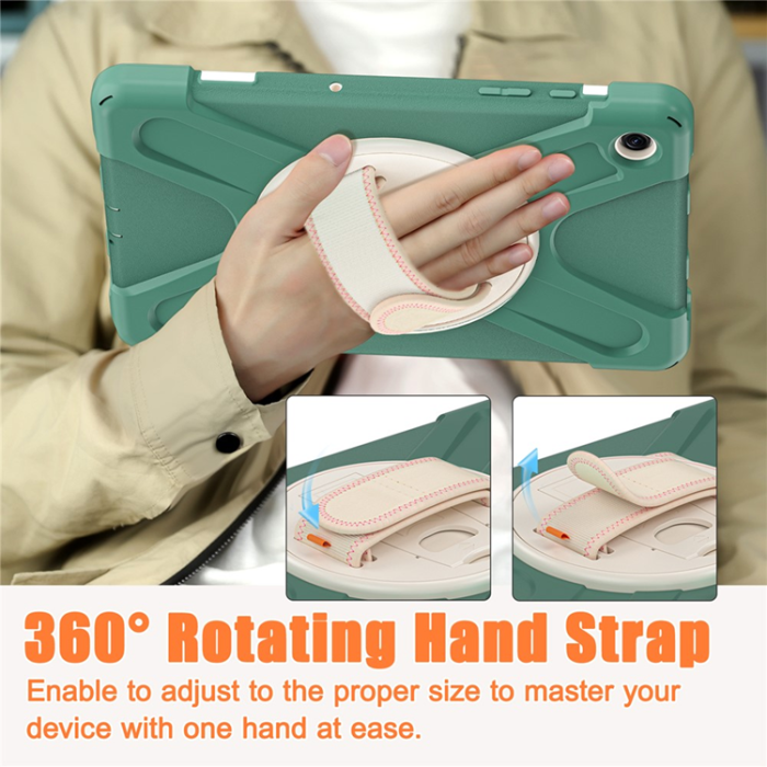 A-One Brand - Galaxy Tab A9 Plus Mobilskal Silikon Rotary Kickstand