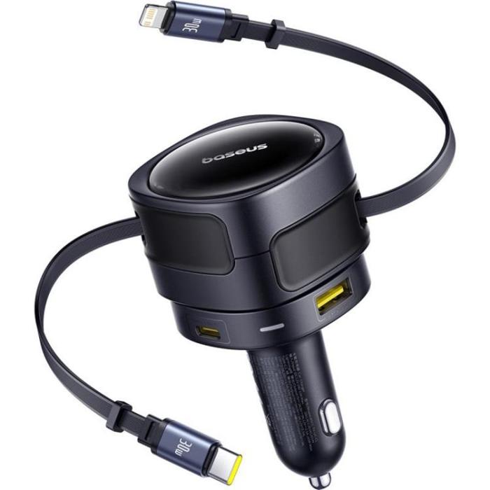 BASEUS - Baseus PD Billaddare 90W USB-C - USB-A - Svart