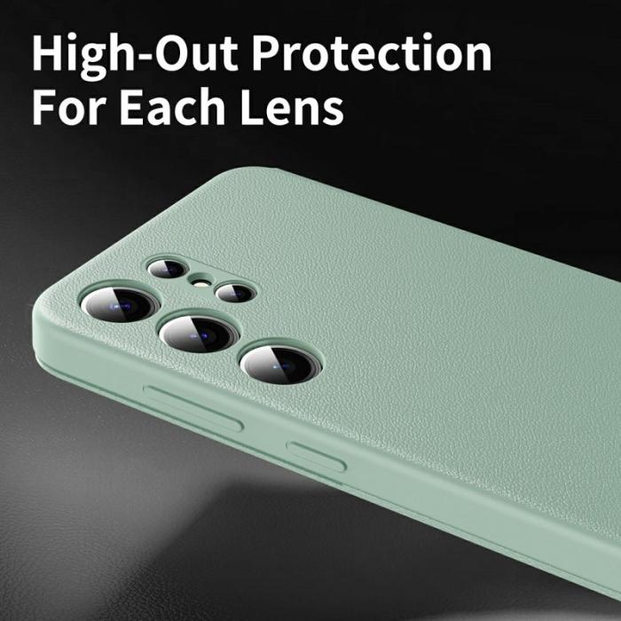 OEM - Samsung Galaxy S26 Ultra Skal PU Läder Smart View - Ljusgrön