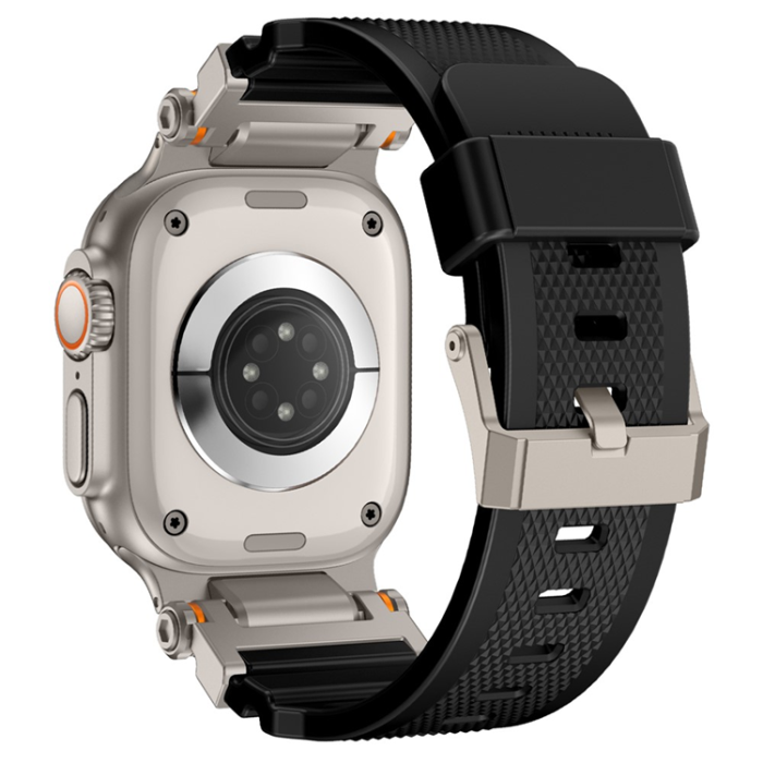 A-One Brand - Apple Watch 42/44/45/46/49mm Armband Silikon - Svart