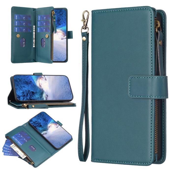 OEM - iPhone 15 Pro Max Plånboksfodral Zipper Flip - Grön