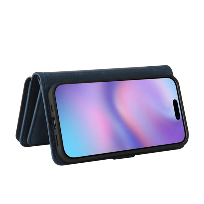 A-One Brand - iPhone 17 Konstläder Plånboksfodral Zipper Rem