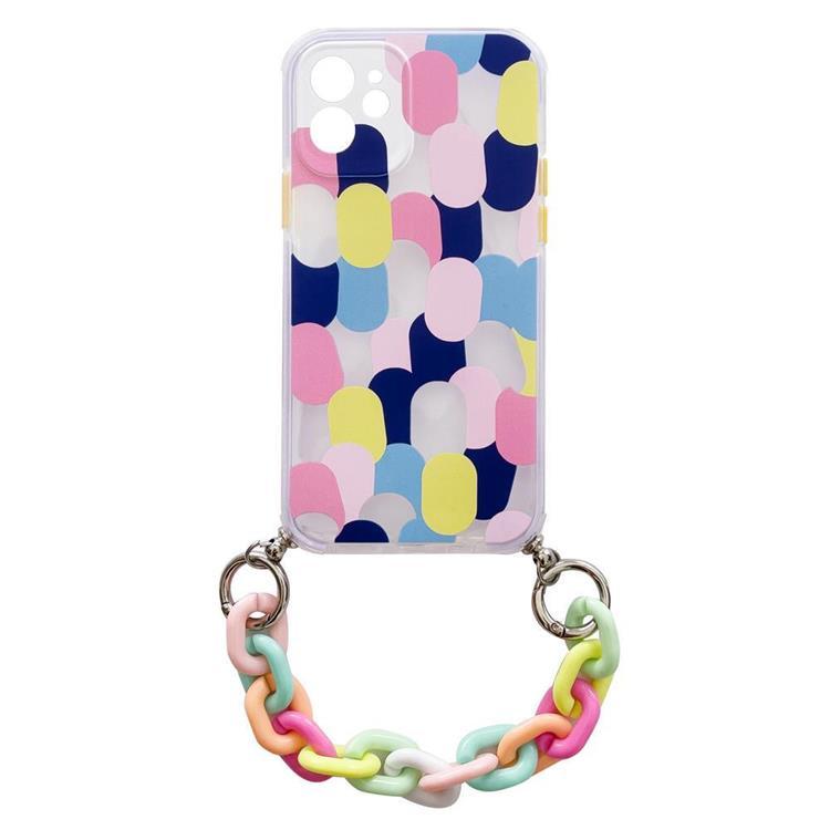 Color Gel Chain Pendant Skal Galaxy A32 4G - Flerfärgad