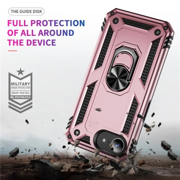 A-One Brand - iPhone 16e Mobilskal med Kickstand - Roséguld