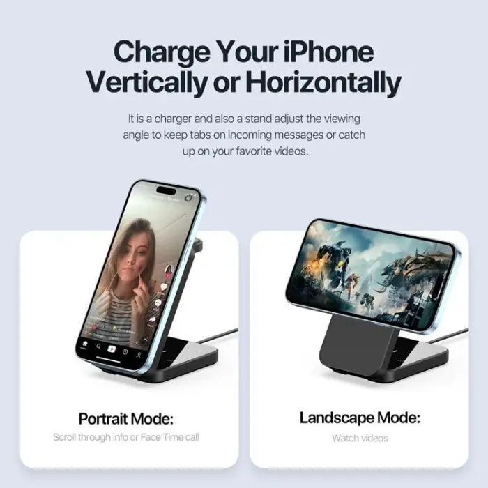 DUZZONA - Duzzona 3-in-1 Trådlös Laddare Magsafe iPhone, Apple Watch, AirPods 15W